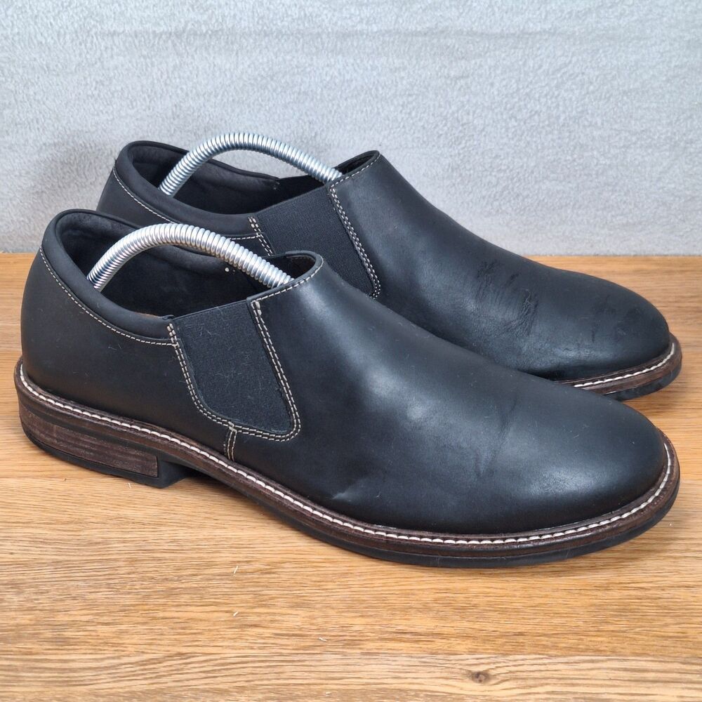 Naot Men's 9 EU 42 Oxford Dress Shoes Black Leather Lace-Up Made in Israel